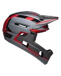 BELL Fahrradhelm - SUPER AIR R SPHERICAL - Grau/Rot
