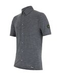 SANTINI Hemd - GRAVEL SUMMER WOOL - Grau