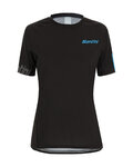 SANTINI Kurzarm Fahrradtrikot - SASSO LADY - Schwarz