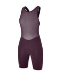 SANTINI Kurze Fahrradhose mit Trägern - UNICO - bordeaux