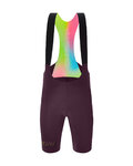 SANTINI Kurze Fahrradhose mit Trägern - UNICO - bordeaux