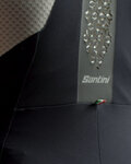 SANTINI Kurze Fahrradhose mit Trägern - UNICO  - Schwarz
