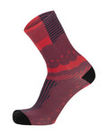 SANTINI Klassische Fahrradsocken - OPTIC - Rot/Schwarz