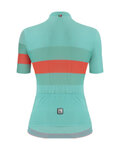 SANTINI Kurzarm Fahrradtrikot - ECOSLEEK BENGAL LADY - Orange/Hellblau
