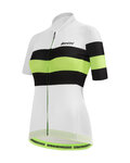 SANTINI Kurzarm Fahrradtrikot - ECOSLEEK BENGAL LADY - Weiß/Hellgrün/Schwarz