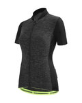 SANTINI Kurzarm Fahrradtrikot - COLORE PURO LADY - Grau/Schwarz