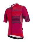 SANTINI Kurzarm Fahrradtrikot - DELTA OPTIC - Rot/Schwarz