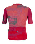 SANTINI Kurzarm Fahrradtrikot - DELTA OPTIC - Rot/Schwarz