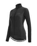 SANTINI Langarm Fahrradtrikot für den Winter - COLORE PURO LADY - Grau/Schwarz