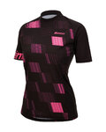 SANTINI Kurzarm Fahrradtrikot - FIBRA MTB - Rosa/Schwarz