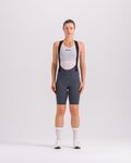 SANTINI Kurze Fahrradhose mit Trägern - PLUSH - Grau