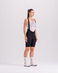 SANTINI Kurze Fahrradhose mit Trägern - PLUSH - Schwarz