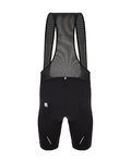 SANTINI Kurze Fahrradhose mit Trägern - OMNIA - Schwarz