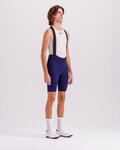 SANTINI Kurze Fahrradhose mit Trägern - PLUSH - Blau
