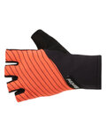 SANTINI Fingerlose Fahrradhandschuhe - RIGA - Orange/Schwarz
