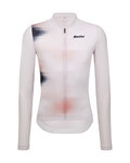 SANTINI Langarm Fahrradtrikot für den Sommer - OMBRA ECO SLEEK  - Weiß
