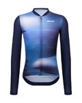 SANTINI Langarm Fahrradtrikot für den Sommer - OMBRA ECO SLEEK  - Blau