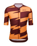SANTINI Kurzarm Fahrradtrikot - FURIA SMART - Orange/bordeaux