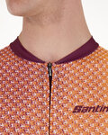 SANTINI Kurzarm Fahrradtrikot - PAWS FORMA - Orange/bordeaux