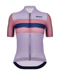 SANTINI Kurzarm Fahrradtrikot - ECO SLEEK NEW BENGAL - Lila