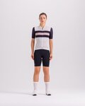 SANTINI Kurzarm Fahrradtrikot - ECO SLEEK NEW BENGAL - Weiß/Schwarz