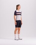 SANTINI Kurzarm Fahrradtrikot - ECO SLEEK NEW BENGAL - Weiß/Schwarz