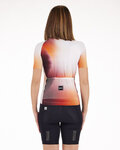 SANTINI Kurzarm Fahrradtrikot - OMBRA - Weiß/Orange