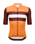 SANTINI Kurzarm Fahrradtrikot - ECO SLEEK NEW BENGAL  - Orange/bordeaux