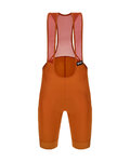 SANTINI Kurze Fahrradhose mit Trägern - RTR - Orange/Braun