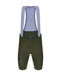SANTINI Kurze Fahrradhose mit Trägern - CARGO - Grün