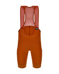 SANTINI Kurze Fahrradhose mit Trägern - RTR - Orange/Braun