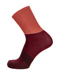 SANTINI Klassische Fahrradsocken - BIG BENGAL - Orange/bordeaux