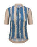 SANTINI Kurzarm Fahrradtrikot - BAMBU - Blau/Beige