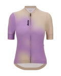 SANTINI Kurzarm Fahrradtrikot - SPOT - Beige/Lila