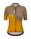 SANTINI Kurzarm Fahrradtrikot - SPOT - Braun/Orange
