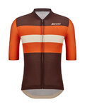 SANTINI Kurzarm Fahrradtrikot - BENGAL - Braun/Orange/Beige