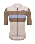 SANTINI Kurzarm Fahrradtrikot - BENGAL - Beige/Braun/Hellblau
