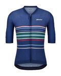 SANTINI Kurzarm Fahrradtrikot - BENGAL EVO - Blau