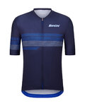 SANTINI Kurzarm Fahrradtrikot - IDEA - Blau