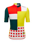 SANTINI Kurzarm Fahrradtrikot - TDF FAN COMBO - Weiß/Rot/Gelb/Grün