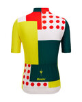 SANTINI Kurzarm Fahrradtrikot - TDF FAN COMBO - Weiß/Rot/Gelb/Grün