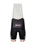 SANTINI Kurze Fahrradhose mit Trägern - TDF BEST CLIMBER - Schwarz