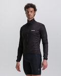 SANTINI Winddichte Fahrradjacke - NEBULA  - Schwarz