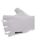 SANTINI Fingerlose Fahrradhandschuhe - 3D - Weiß
