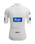 SANTINI Kurzarm Fahrradtrikot - TDF FAN BEST YOUNG RIDER - Weiß