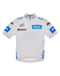 SANTINI Kurzarm Fahrradtrikot - TDF BEST YOUNG RIDER - Weiß