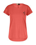 SCOTT Kurzarm Fahrrad-Shirt - TRAIL FLOW DRI SS W - Rot