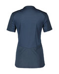 SCOTT Kurzarm Fahrradtrikot - TRAIL FLOW ZIP SS W - Blau