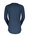 SCOTT Langarm Fahrrad-Shirt - DEFINED MERINO LS - Blau