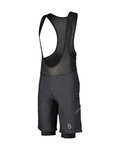 SCOTT Kurze Fahrradhose mit Trägern - GRAVEL HYBRID +++ - Schwarz/Grau